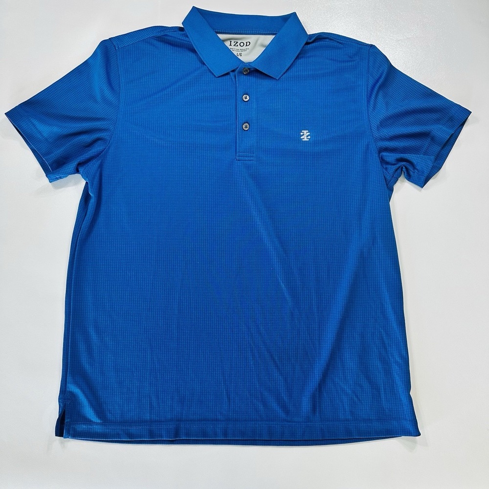Izod Men's Golf Polo Shirt Size Large Royal‎ Blue - Picture 3 of 8